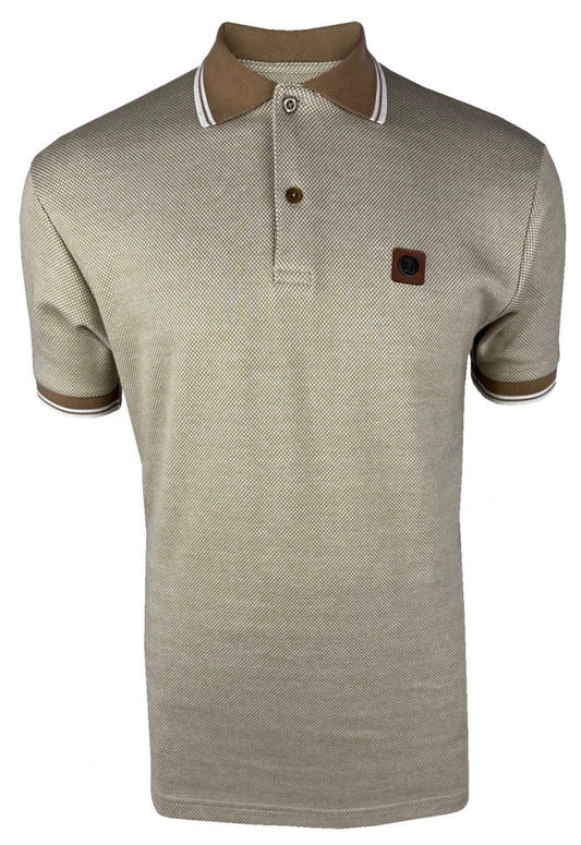 Jacquard Semi-Plain Polo - Camel TR/9016