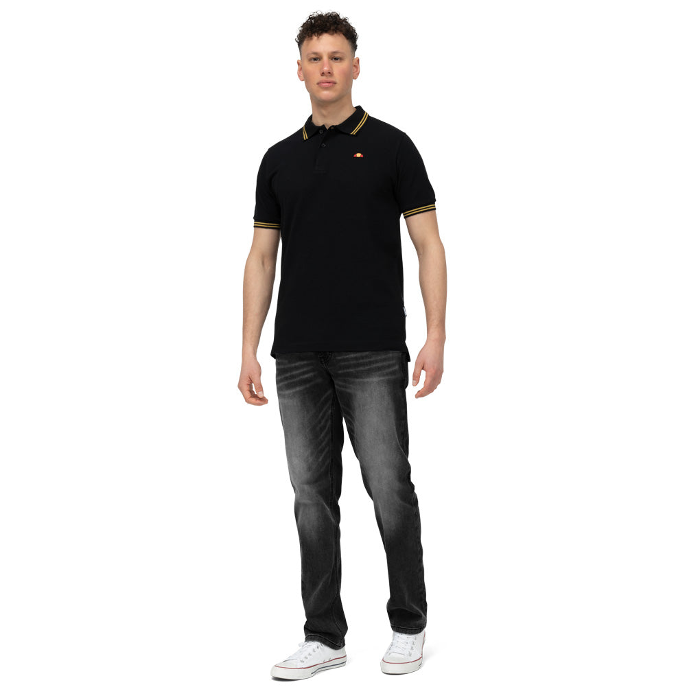 Ellesse Dioran Twin Tipped Men Polo Shirt SBS22445- Black / Gold