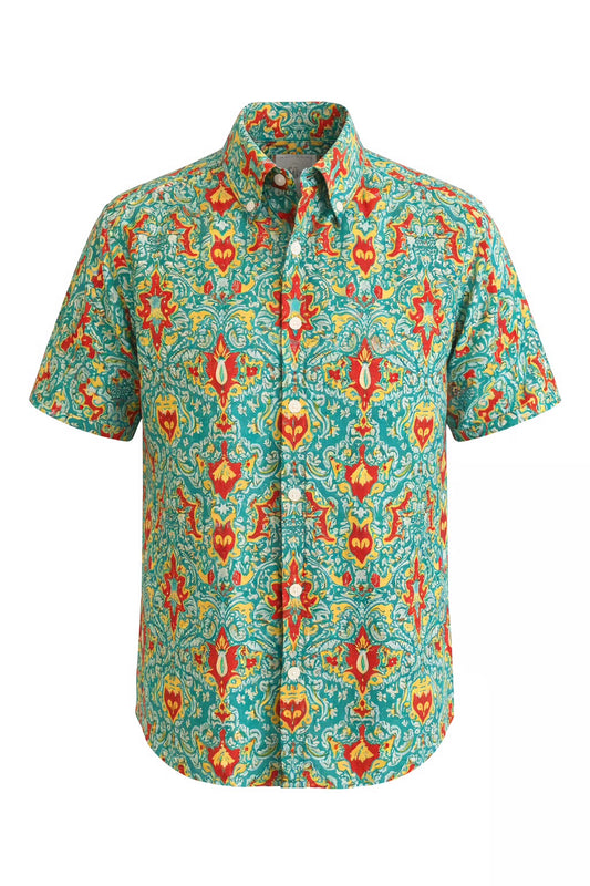 Relco S/S Green Floral Shirt