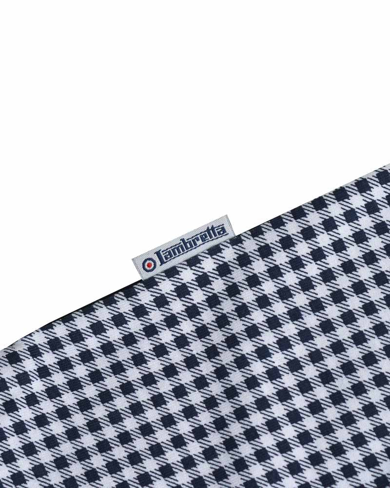 Gingham AOP Polo - Navy