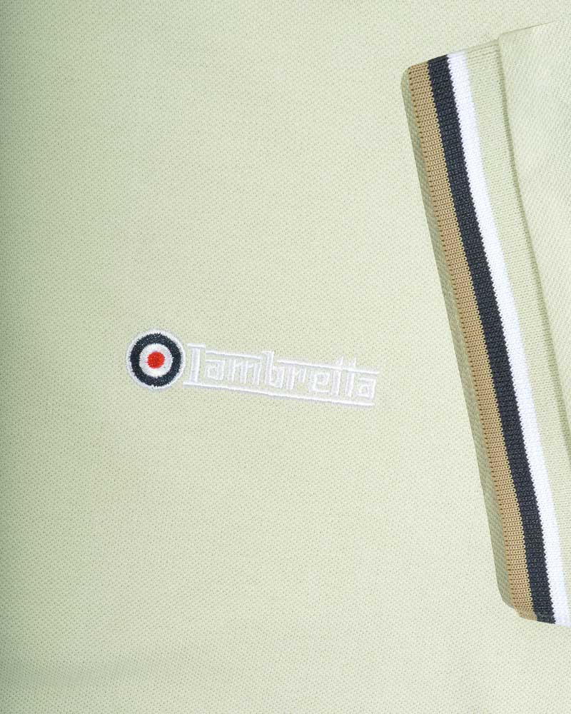 TRIPLE TIPPED POLO - pale aqua