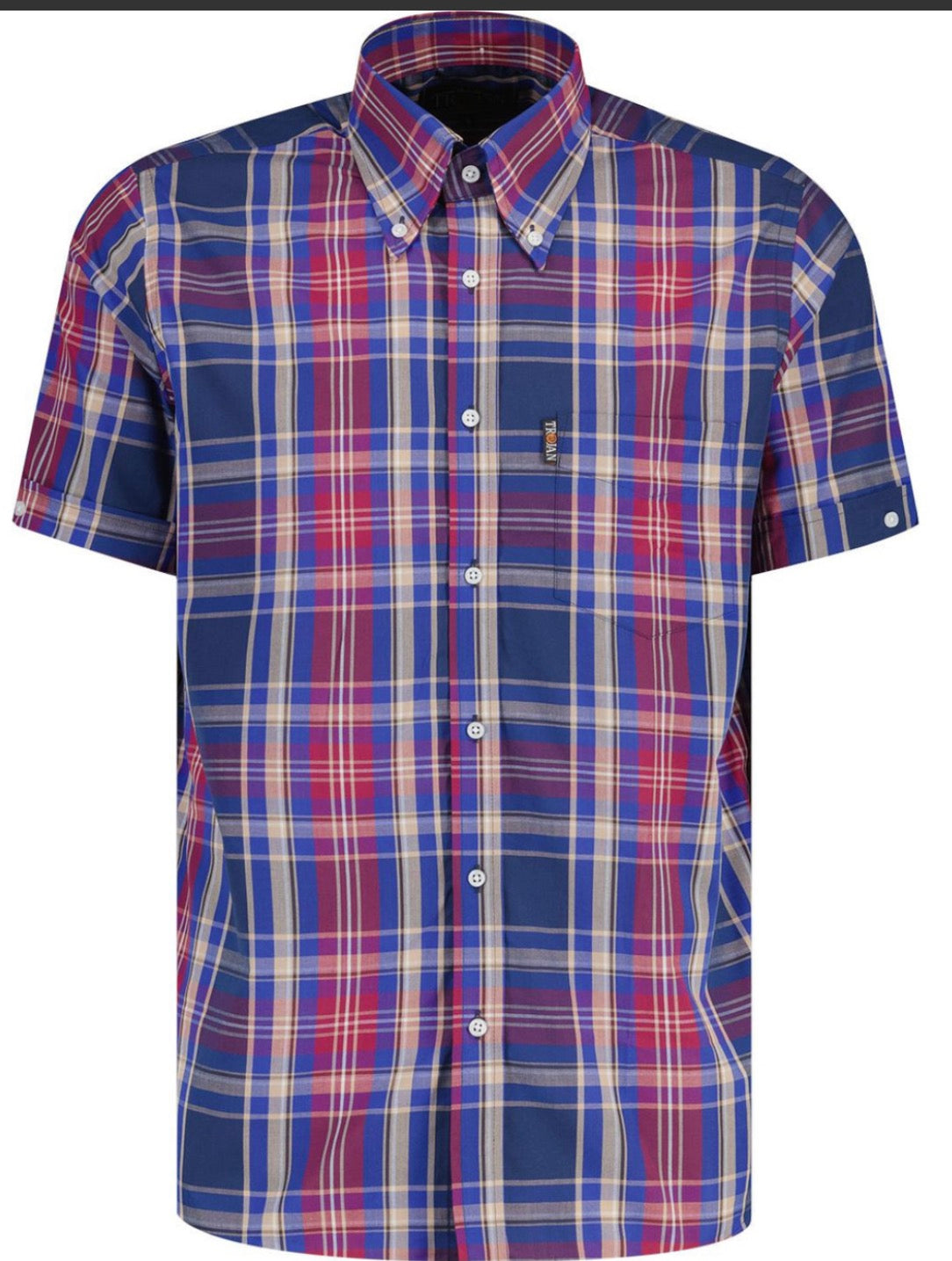 Trojan Check Shirt - port - TC1047