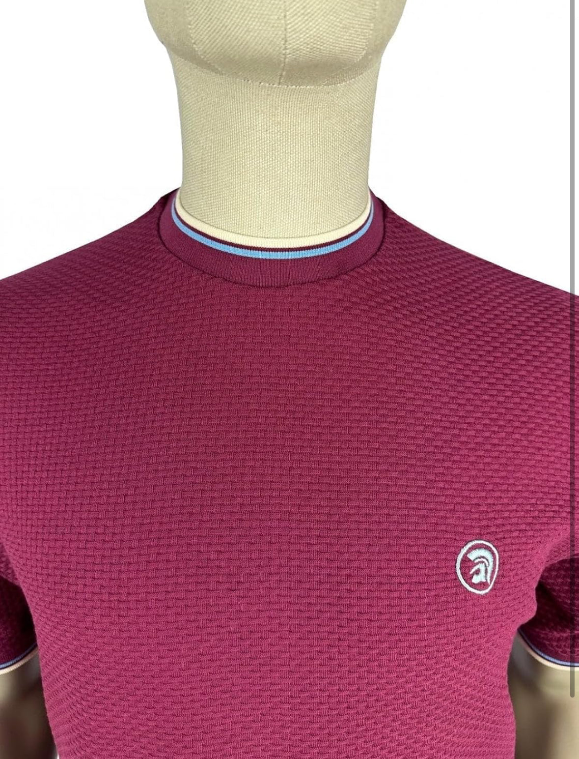 Twin Tipped Textured Tee - Port