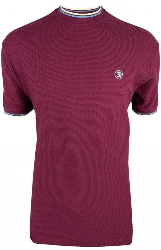 Twin Tipped Textured Tee - Port