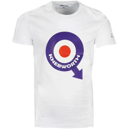 Knebworth - Arrow & Target Print T-Shirt White