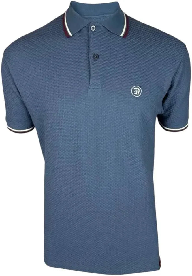 Twin Tipped Textured Polo - Air Force - TC 1038