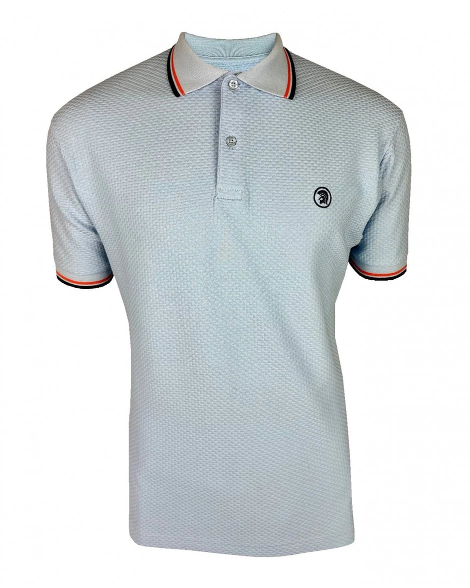 Twin Tipped Textured Polo - Powder - TC 1038
