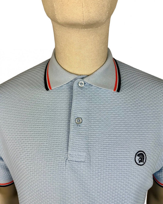 Twin Tipped Textured Polo - Powder - TC 1038