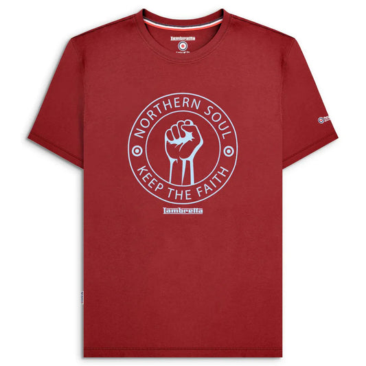 Northern Soul tee - Burgundy