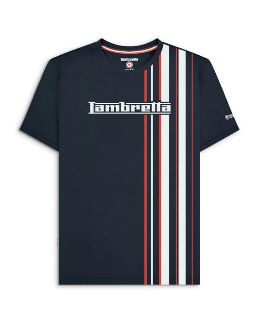 Racing Stripe - Navy White Red
