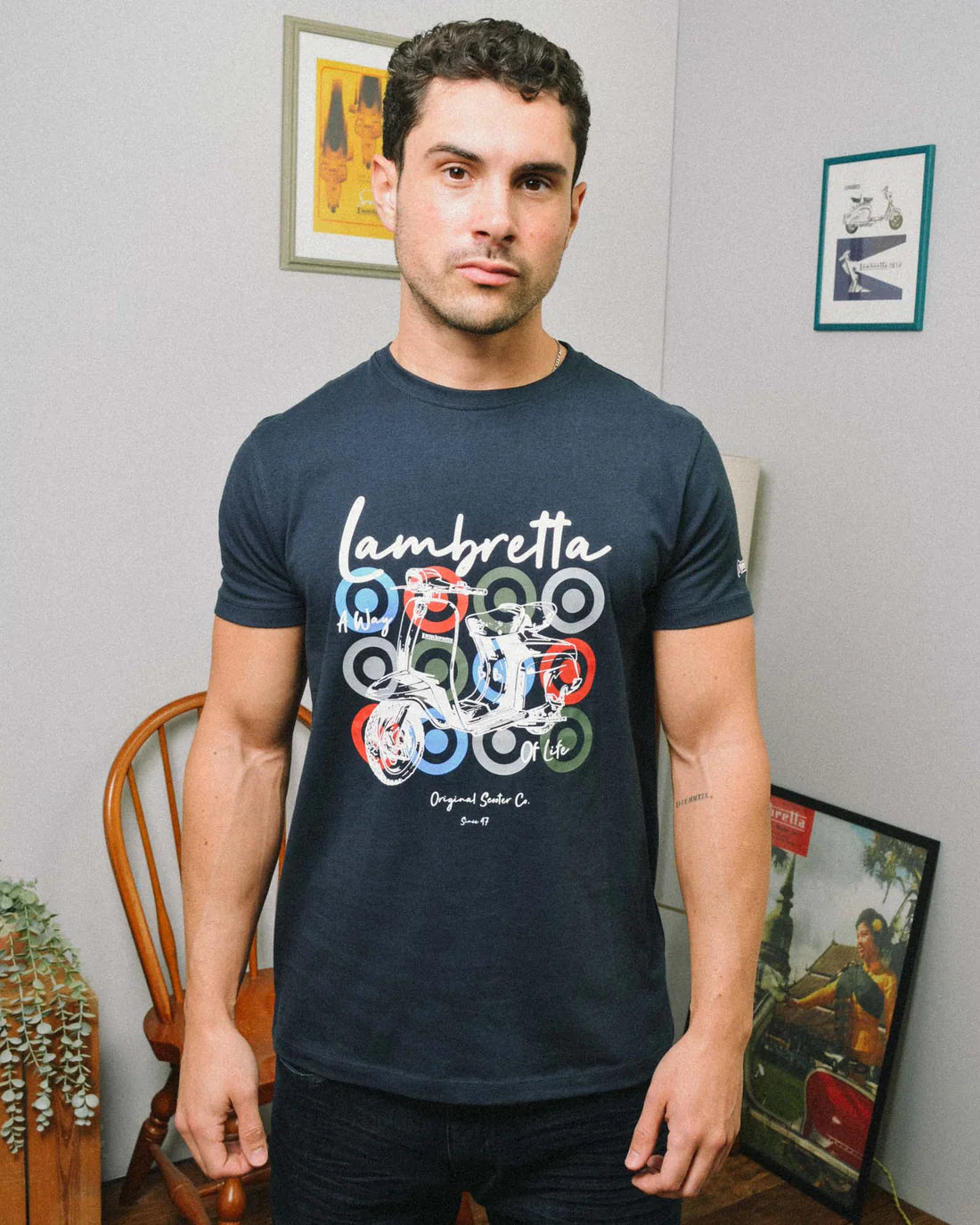 Scooter Brand Tee - Navy