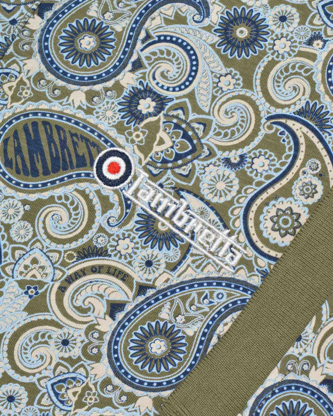 Paisley Brand Polo - Khaki / Navy