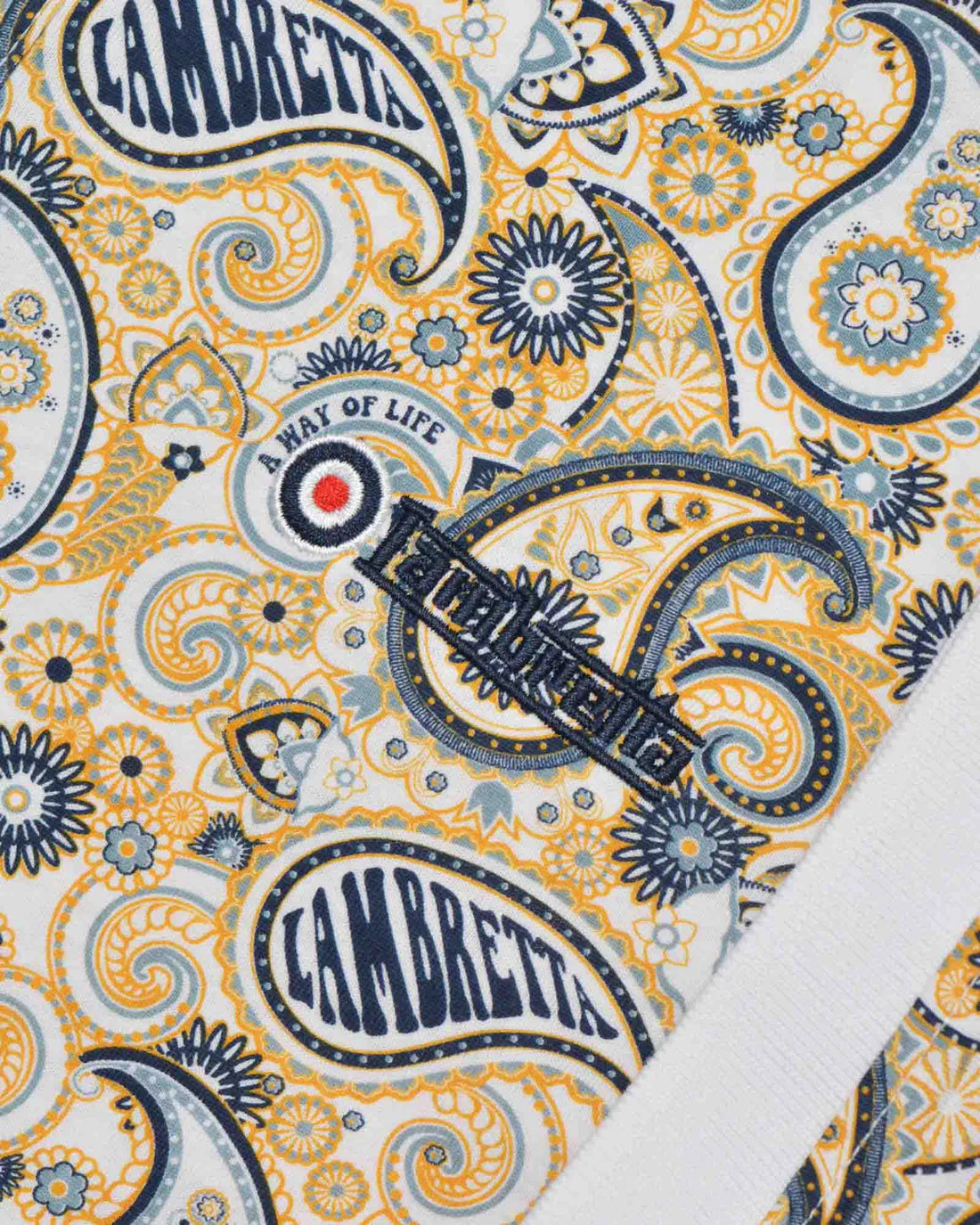 Paisley Brand Polo - White / Navy
