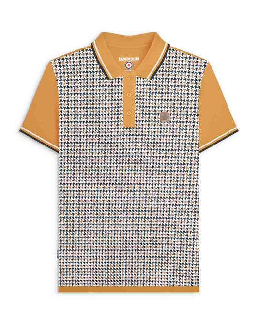 Houndstooth Polo - Mustard