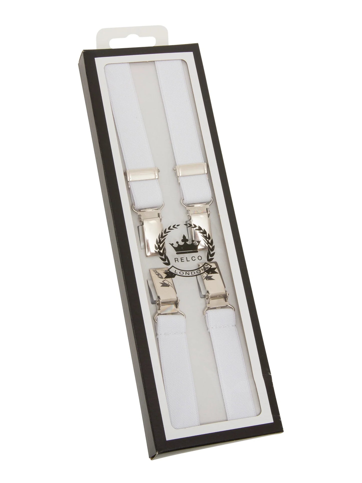 Braces with Buckle - White