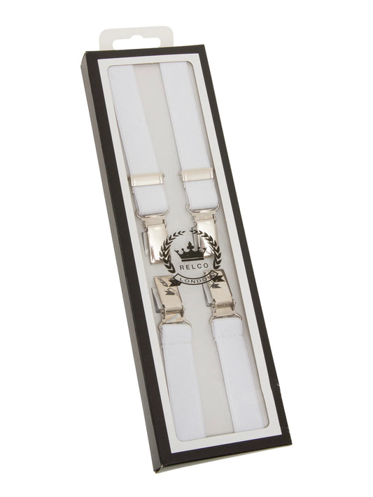Braces with Buckle - White
