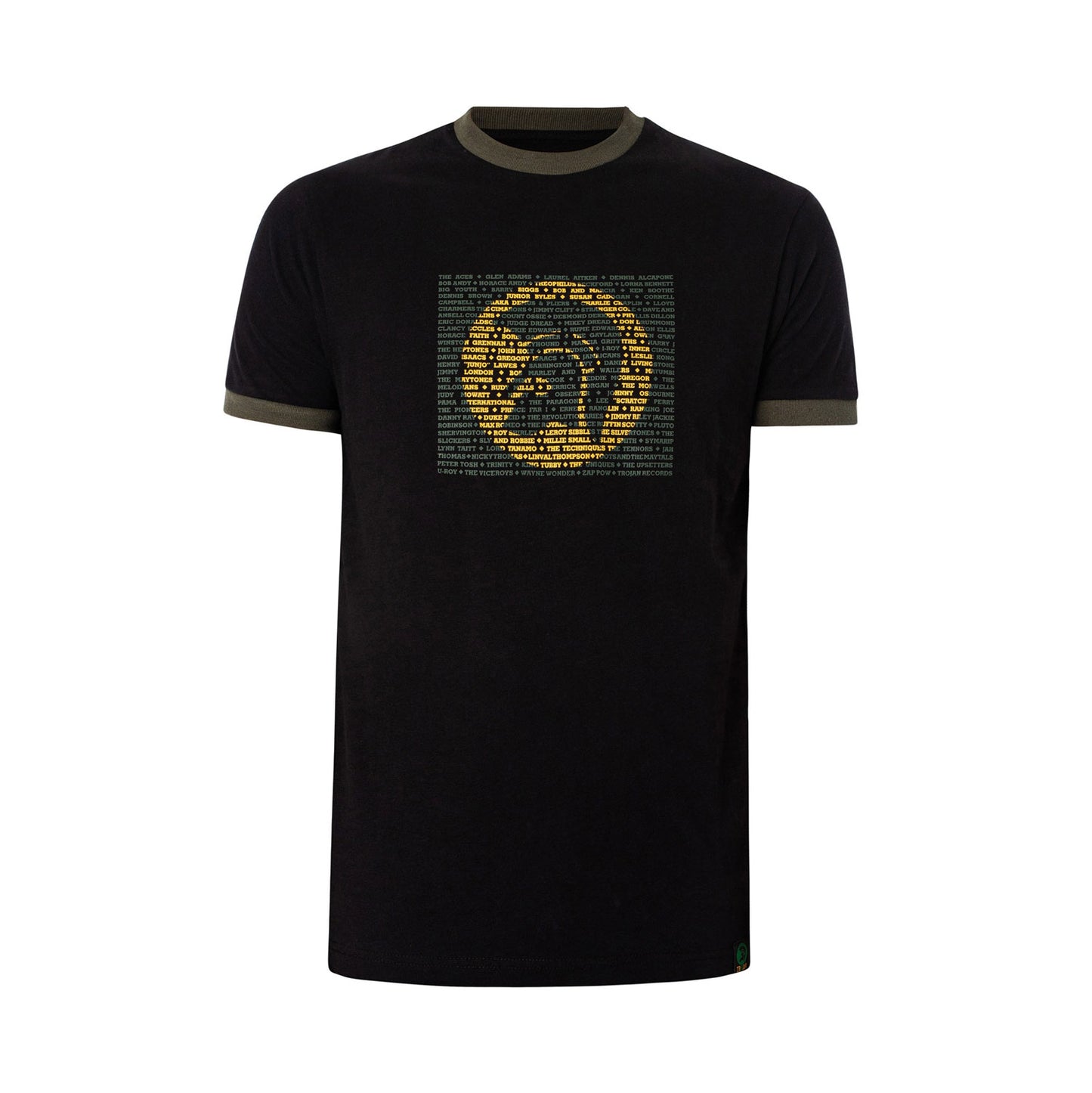 Artist Logo Tee - Black, green trim