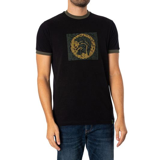 Artist Logo Tee - Black, green trim