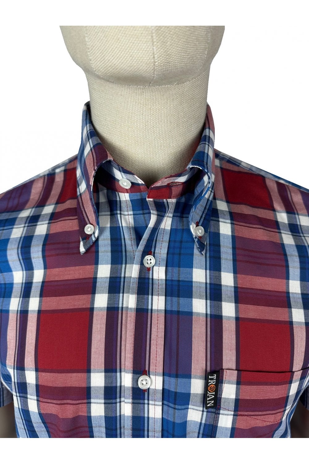 Trojan Check Shirt - Cobalt