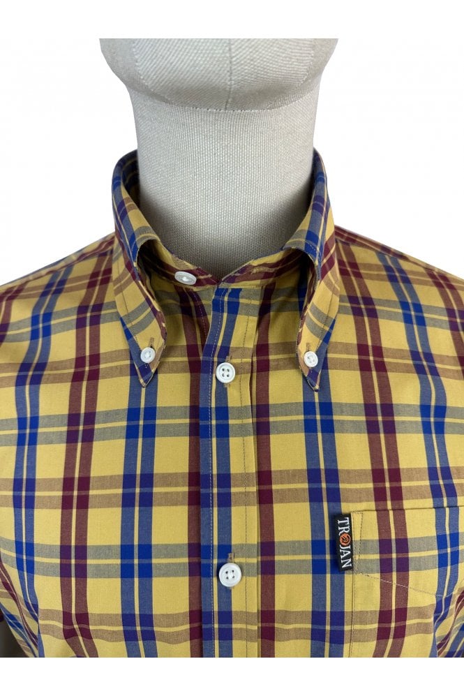 Trojan Check Shirt - Mustard