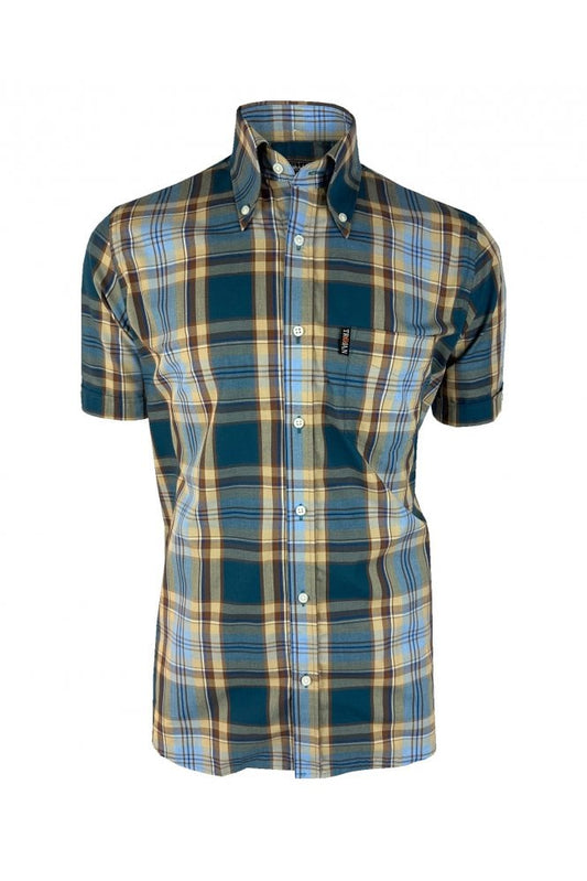 Trojan Check Shirt - Petrol