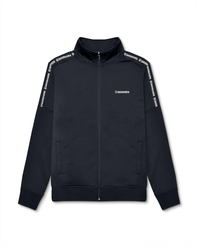 Full Zip track Top - Black