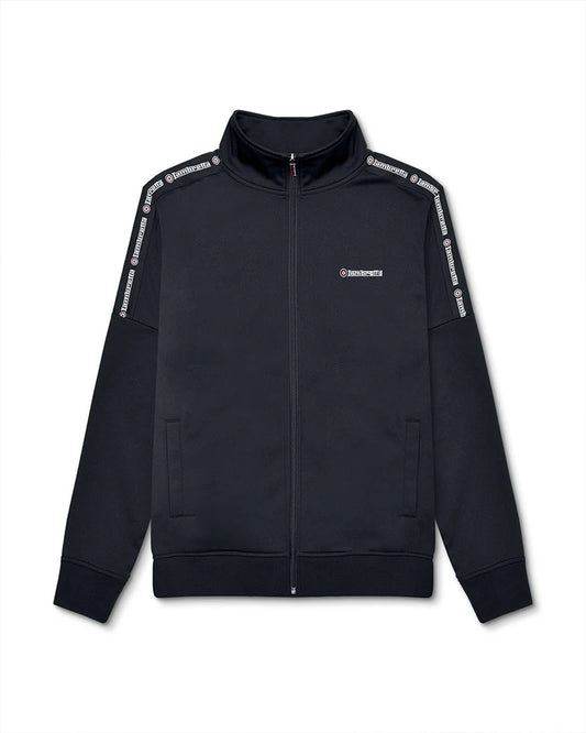 Full Zip track Top - Black