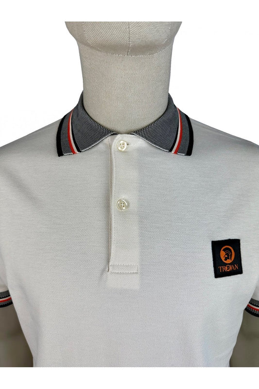 Oxford Collar Pique Polo - Ecru