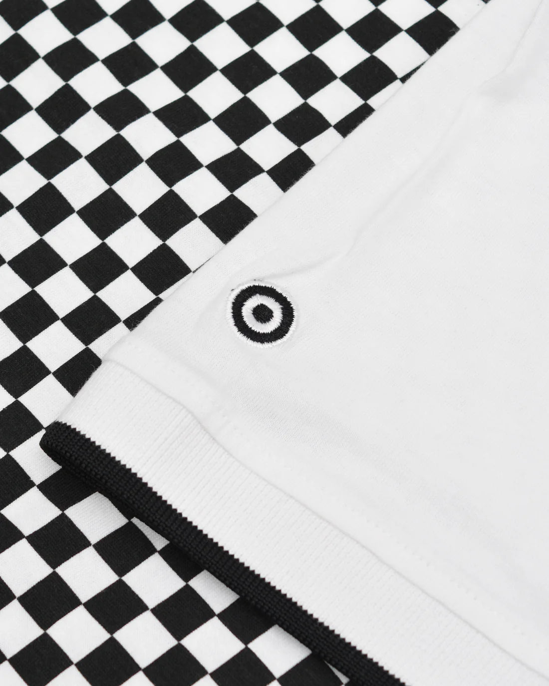 Two Tone AOP Polo - White