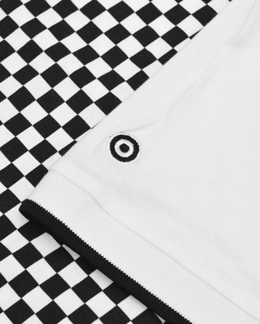 Two Tone AOP Polo - White