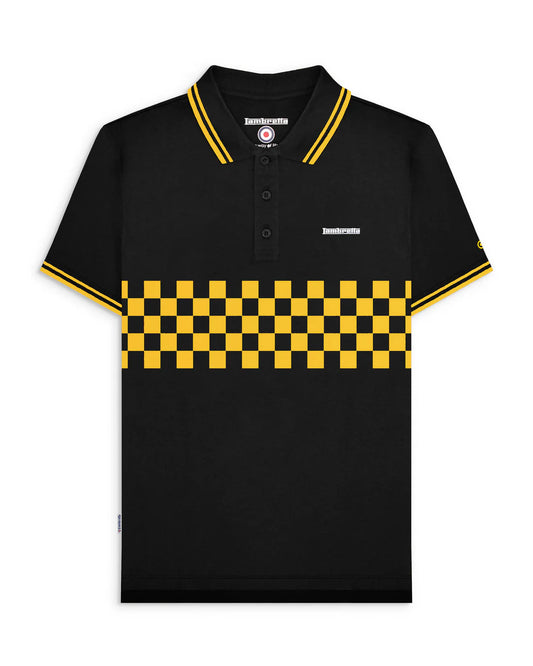 Two Tone Tipped Polo - Black / Gold