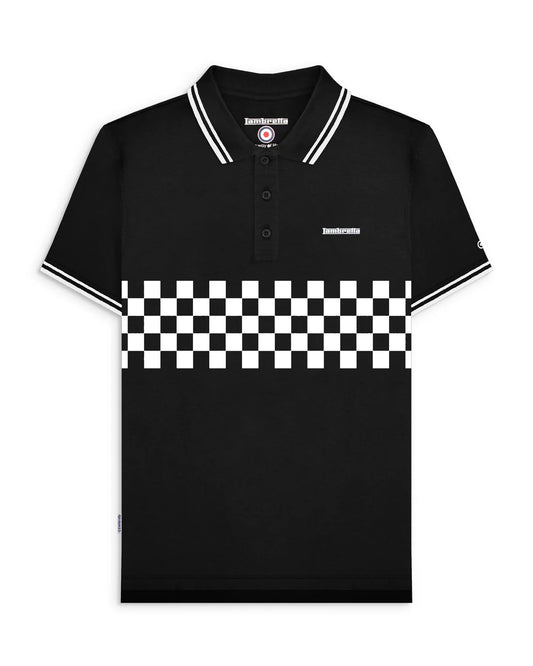 Two Tone Tipped Polo - Black / White